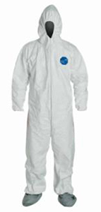DuPont Tyvek Coveralls With Attached Hood and Boots X-Large 